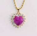 Purple heart jade necklace